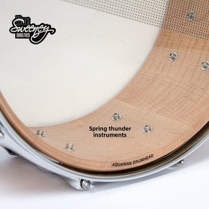 <span class=keywords><strong>Doc</strong></span> Sweeney American Handmade Stave DSD Tiger Maple 14x6 Inch Snare Drum - Product Image 5