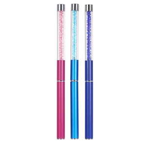 Pinceau liner pour nail art en nylon ultra-fin, manche métallique avec capuchon, stylo de traçage doux pour le dessin de lignes au vernis gel - Product Image 2