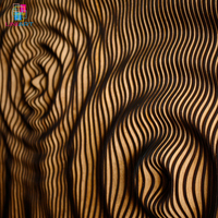 Panneau en Bois Sculpté CNC Moderne, Art Mural Paramétrique, Grande Décoration Murale Suspendue en Bois, Art Mural Japonais Gravé, Décoration en Bois pour la Maison