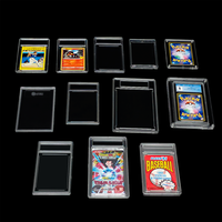 Boîtier de protection en acrylique transparent pour cartes à collectionner, style CGC, avec support pour logo de marque et scellage ultrasonique, pour cartes de classification de taille Pokémon