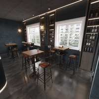 Vente en gros de table et de chaises en bois pur pour restaurant table basse de bar et pub table de chaises de bar design en bois massif de style industriel