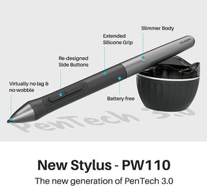 Stylet sans batterie HUION Inspiroy 2 H951P pour la conception artistique numérique, le dessin, le croquis, la tablette graphique - Product Image 4