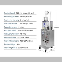 DZD-220 petit sac poudre alimentaire manioc café amidon levure vitamine farine assaisonnement poudre emballage pesage remplissage Machine manuel