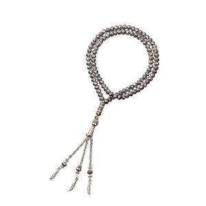 Cuentas de oración islámicas formales de cristal artificial de 8 mm, color blanco/café, aptas para todas las estaciones, grabadas con láser. - Product Image 3