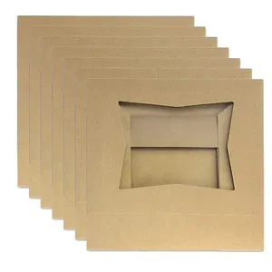 Pencere ile Kraft kağıt katlama karton pasta kutusu toptan özel ekmek taşıma kutusu