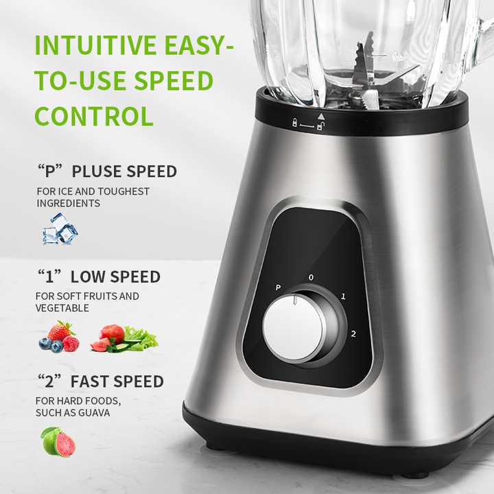 GDOR 1200W 2-in-1 Blender Combo - 52 Oz Glass Jar & 22 Oz Travel Cup, 6-Blade, 3 Speeds For Smoothies, Frozen Drinks, Self-Cleaning