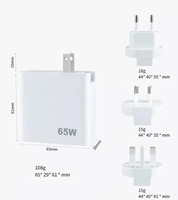 Vente directe d'usine GaN chargeur 65W Kit chargeur domestique PD QC pour ordinateurs portables adaptateur USB C chargeur PD pour ordinateur portable iphone15