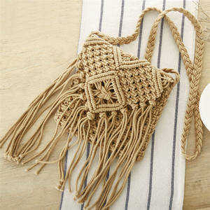 W1571 progettato Su Misura commercio all'ingrosso nappe Macrame Tote Mercato Sacchetto Macrame - Product Image 2