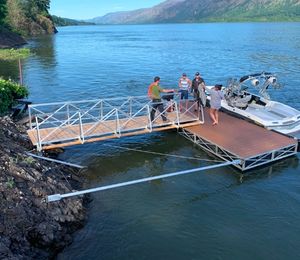 भारी शुल्क एल्यूमीनियम मिश्र धातु पैदल यात्री डॉक रोटेशनल मोल्डिंग स्थिर नाव डॉक्स पोनटोन पुल बिक्री के लिए - Product Image 1