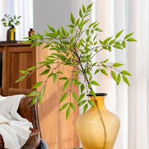 Latex جنوب الخيزران لمسة حقيقية 68 من النباتات الخضراء الاصطناعية فرع شجرة أوراق لغرفة العينة - Product Image 5