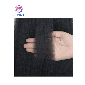 Postiche <span class=keywords><strong>de</strong></span> cheveux synthétiques <span class=keywords><strong>de</strong></span> 130 g, 26 pouces, blanc, pour femmes, <span class=keywords><strong>dos</strong></span> beau, bouclés crépus, lisses, <span class=keywords><strong>queue</strong></span> <span class=keywords><strong>de</strong></span> <span class=keywords><strong>cheval</strong></span> à cordon, extensions <span class=keywords><strong>de</strong></span> cheveux synthétiques - Product Image 4