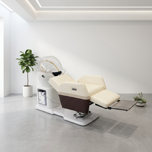 Lit de spa électrique pour la tête, pour la thérapie de désintoxication du cuir chevelu, lit de shampoing à vapeur pour centre de bien-être, lit de spa électrique pour la tête - Product Image 1
