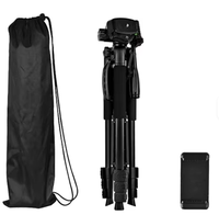 Trépied professionnel en métal réglable avec verrouillage à bascule - Étanche et antichoc Portable pour appareil photo de téléphone portable et utilisation en selfie