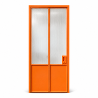 Porte pliante moderne pour intérieur, cadre en aluminium, pour salle de bain, entrée avec verre nervuré, sur mesure pour projets hôteliers