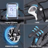 Nuevo estilo, bicicleta eléctrica de ciudad recargable de 2000W, bicicleta E de 26 pulgadas, 7 velocidades, 48V, bicicleta eléctrica de largo alcance para adultos, dos asientos