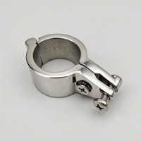 Collier de serrage réglable en acier inoxydable 316 pour tuyau marin, support de rail à double vis, poli miroir pour quincaillerie de bateau et yacht
