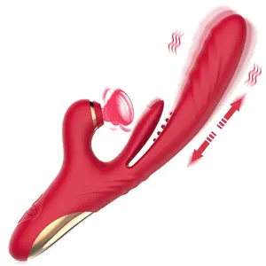 SANICA Neue stimulierende klitoris che G-Punkt-Klappe, die Teleskops chlag mit großem Kaninchen vibrator saugt