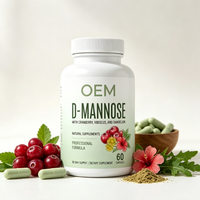 Vente en gros OEM D-Mannose 60 capsules Canneberge Hibiscus Pissenlit Marque privée
