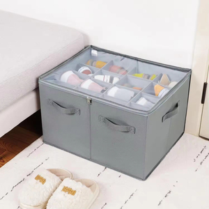 Organisateur de rangement pour chaussures pliable grande capacité, empilable, en tissu, pour entrée et armoires – Prix usine - Product Image 1