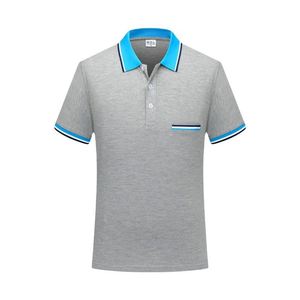 เสื้อโปโลชายแบบใหม่ ลายปักกวาง ผ้าฝ้าย แขนสั้น สไตล์ลำลอง - Product Image 1