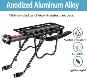 <span class=keywords><strong>Porte</strong></span>-bagages arrière <span class=keywords><strong>de</strong></span> vélo avec bandes réfléchissantes pour garde-boue, <span class=keywords><strong>porte</strong></span>-bagages arrière à dégagement rapide pour vélo <span class=keywords><strong>de</strong></span> montagne/vélo <span class=keywords><strong>de</strong></span> <span class=keywords><strong>route</strong></span>, <span class=keywords><strong>porte</strong></span>-bagages universel pour vélo - Product Image 5