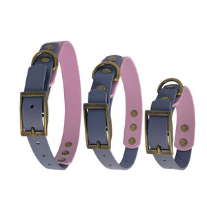 Collier de dressage pour animaux de compagnie réglable en PVC Durable étanche <span class=keywords><strong>Miniature</strong></span> petit <span class=keywords><strong>chien</strong></span> moyen fournitures personnalisé accessoire à motif solide - Product Image 5