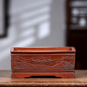 無釉手作り宜興盆栽鉢 - Product Image 5