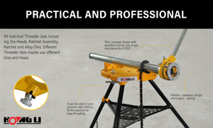 Giá rẻ Giá ống threader của nhãn hiệu Ratchet threader với hợp kim threading chết 1/2 "-2" Hongli 12R - Product Image 2