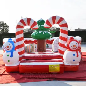 inflatable christmas thematic bouncer house for sale