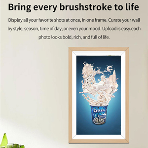 Tranh Sơn Dầu Nghệ Thuật NFT 32 Inch Cỡ Lớn Chất Lượng Cao Màn Hình Video 4K Khung Ảnh Kỹ Thuật Số Android Frameo Ứng Dụng WIFI Bằng Gỗ - Product Image 6