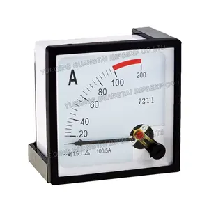 High quality 72T1 72x72 AC panel meter micro analog ammeter