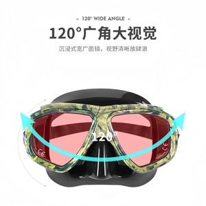 Framed Diving Mask Two <b>Windows</b> 4.0mm Tempered Glass Anti Fog For Adults Snorkeling Water Sports - Product Image 4