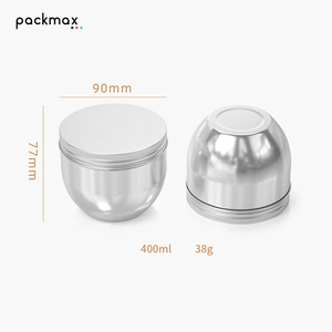 Custom Large Gold Bowl Aluminum Jar for Body Lotion Cream Deep Conditioner - Large Capacity <b>Empty</b> Tin Packaging <b>Box</b> - Product Image 2