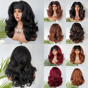 Nouvelle Arrivée Perruque Synthétique Ombrée Marron à Effet Superposé, Sans Colle, avec Bandeau Intégré, Prête à Porter - Product Image 5