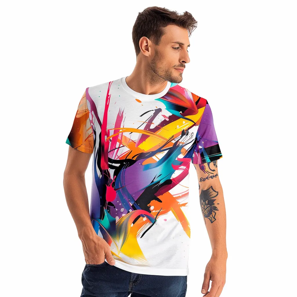 חולצה הדפסה דיגיטלית גרפית מותאמת אישית לגברים חולצות אוברסייז דמויות