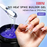 Gel dur sans chaleur pour extension d'ongles, marque privée, sans HEMA, auto-nivelant, acrylique, gel UV, à retirer par trempage, pour fournitures de salon de manucure