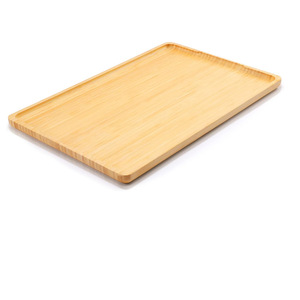 ถาดเสิร์ฟไม้ไผ่ทรงสี่เหลี่ยมลายไม้แบบกำหนดเองสำหรับใช้ในบ้าน - Product Image 1