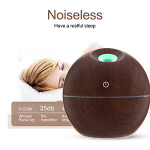2022 New Mini Portable Mist <b>Diffuser</b> Humidifier with Wood Grain Color LED Light 130ML Mini Humidifier - Product Image 5