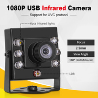 Módulos de cámara USB 3206 IR850 1080P imx291 Starlight visión nocturna infrarroja CMOS 30fps UVC 2,9mm cámara de 100 grados