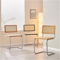 Chaise de Salle à Manger Cesca en Rotin à Bas Prix, Chaise en Bois Canné Style Mid-Century pour Café, Chaises de Salle à Manger en Bois Couleur Noyer Allemagne