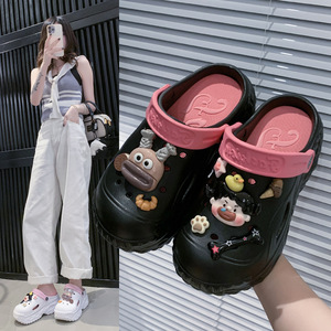 2026 New Cartoon Platform Clogs Women Cute Closed Toe Thick Sole Slippers Fashion Outdoor <b>Beach</b> Sandals - Product Image 3