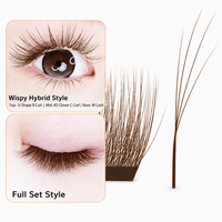 Faux cils en bande marron 4D, effet velours, motif floral dense, faits à la main, sans cruauté animale, effet naturel et volumineux, pour maquillage quotidien et soirées
