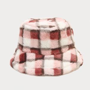 New Plaid Plush Fisherman <b>Hat</b> Thickened Autumn Winter Outdoor Warm Sun <b>Hat</b> Bucket <b>Hat</b> - Product Image 6
