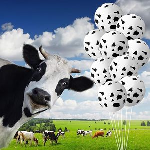Palloncini Stampati con Zampe di Cane, Mucca e Pallone da Calcio, Palloncini in Lattice Carini a Tema Cane e Mucca per Feste dei Bambini, Decorazioni di <span class=keywords><strong>Compleanno</strong></span> a Tema <span class=keywords><strong>Fattoria</strong></span> in Bianco e Nero - Product Image 4