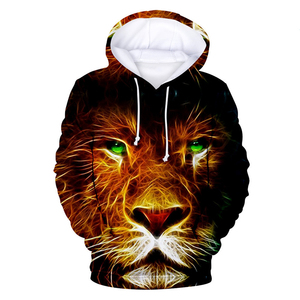 Sweat à capuche en polyester et élasthanne pour homme, imprimé numérique 3D, motif floral inspirant, nouveau <span class=keywords><strong>sang</strong></span>, roi lion - Product Image 6