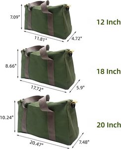 Sac de rangement pour outils en toile robuste, sac à main de grande capacité, organisateur d'outils multifonction, sac fourre-tout pour ranger les clés et les pinces - Product Image 2
