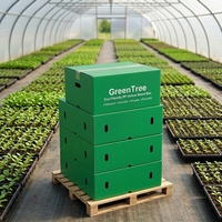 Caisse en plastique pliable pour la logistique agricole, norme européenne, robuste, empilable, emboîtable, recyclable, pour semis et plantes