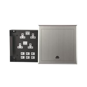 Caja de Conexión a Piso Minimalista de Acero Inoxidable IP66 Impermeable para Interiores Modernos de Oficinas y Residenciales - Product Image 2