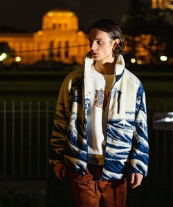 Giacca in pile Sherpa con stampa digitale di lusso personalizzata giacca Sherpa con stampa grafica elegante giacca da trekking all'aperto - Product Image 2