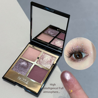 Palette de fards à paupières Moji-To (marque propre) 6 couleurs, lumineuse, scintillante, imperméable, haute pigmentation, longue tenue, effet nacré étincelant